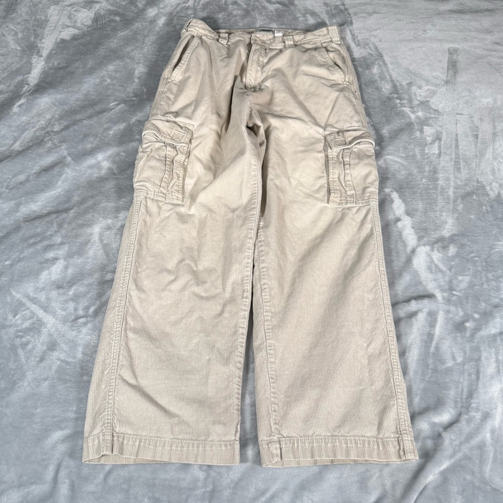Vintage Old Navy Corduroy Cargo Pants Mens 36 (Fits 33x30) Distressed Skater Y2K